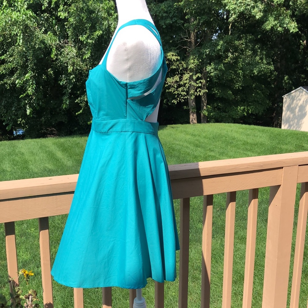 NWOT Moda International teal dress - Picture 3 of 6